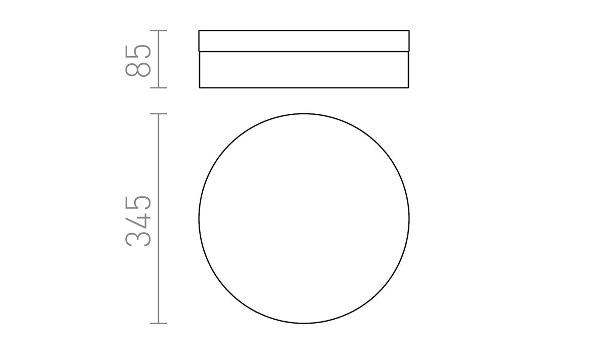 Rendl AWE 33 IP44 LED-taklampa – måttskiss