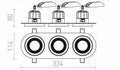 SHARM R III upotettava LED-valaisin – tehokas ja muokattava 3x10W - Nordic Lumen